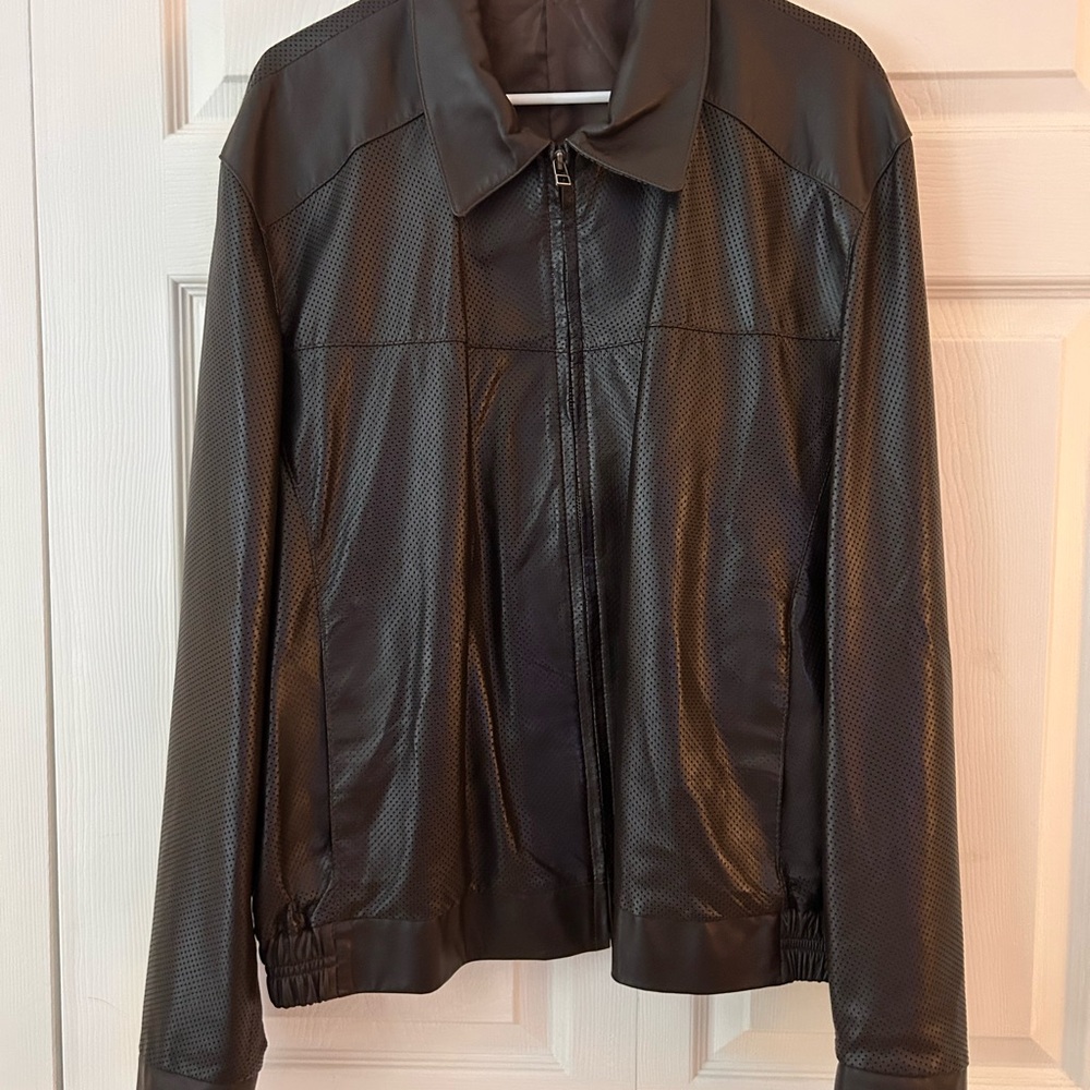Vintage Jose Luis Men's Classic Brown Leather Lightweight Jacket Size 48